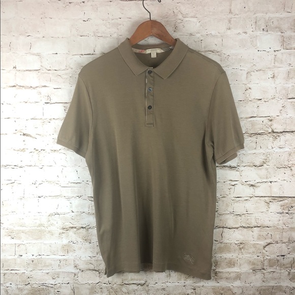 burberry polo mens brown